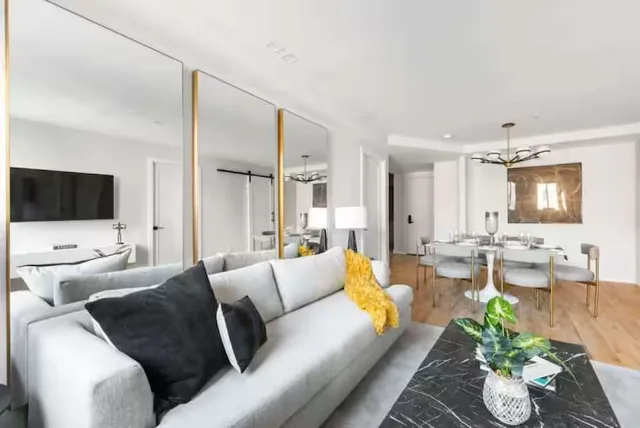 Living area — 3BR Penthouse with Massive Private Rooftop — The Sixty Two NYC, Lenox Hill, Upper East Side