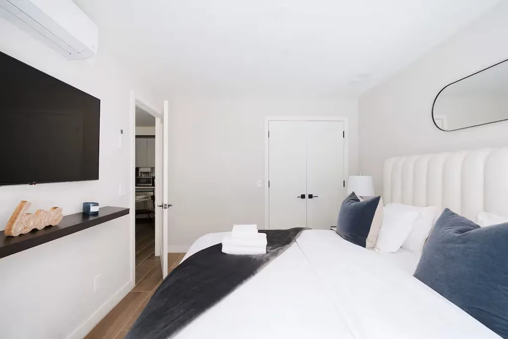 Bedroom — Luxurious 1BR w/ Private Patio near Central Park — The Sixty Two NYC, Lenox Hill, Upper East Side