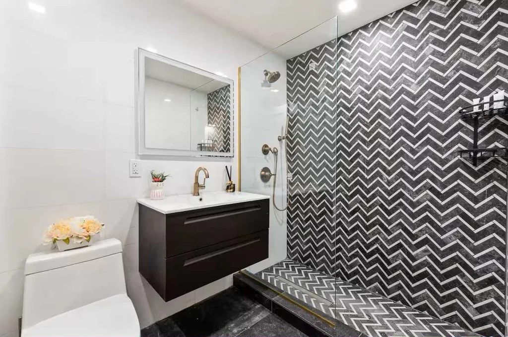 Bathroom — Luxury 3BR Duplex w Private Patio in Upper East — The Sixty Two NYC, Lenox Hill, Upper East Side